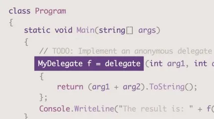 دوره آموزشی دوره آموزشی Delegateها، رویدادها و Lambdaها در سی شارپ - Image of Course C#: Delegates, Events, and Lambdas